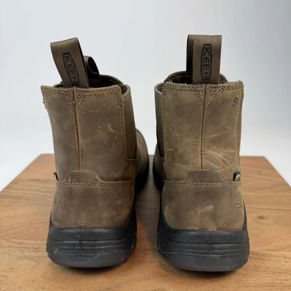 NWOB Mens Keen Anchorage IV‎ Brown Leather Waterproof Hiking Ankle Boots Size 11